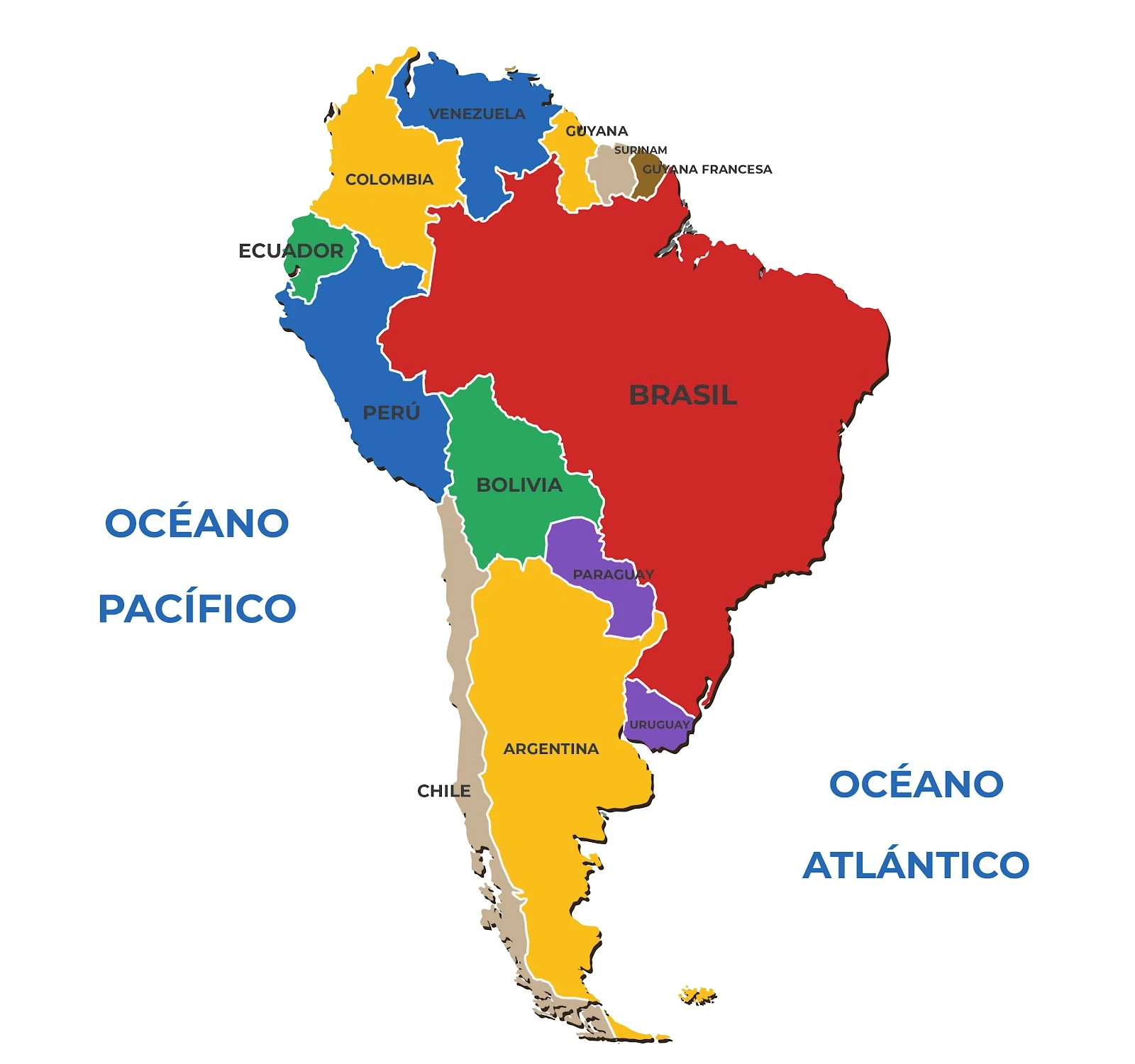 1 mapa político de américa del sur