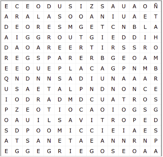 sopa de letras sobre juegos olìmpicos