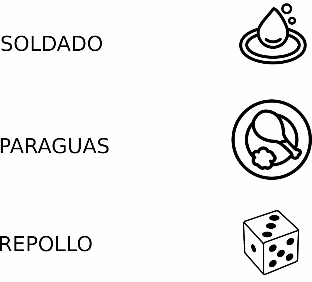 DADO POLLO AGUA