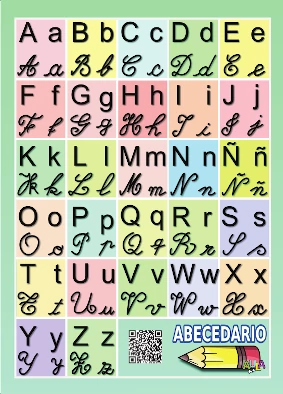 abecedario mayúsculas minúsculas imprenta cursiva Uruguay