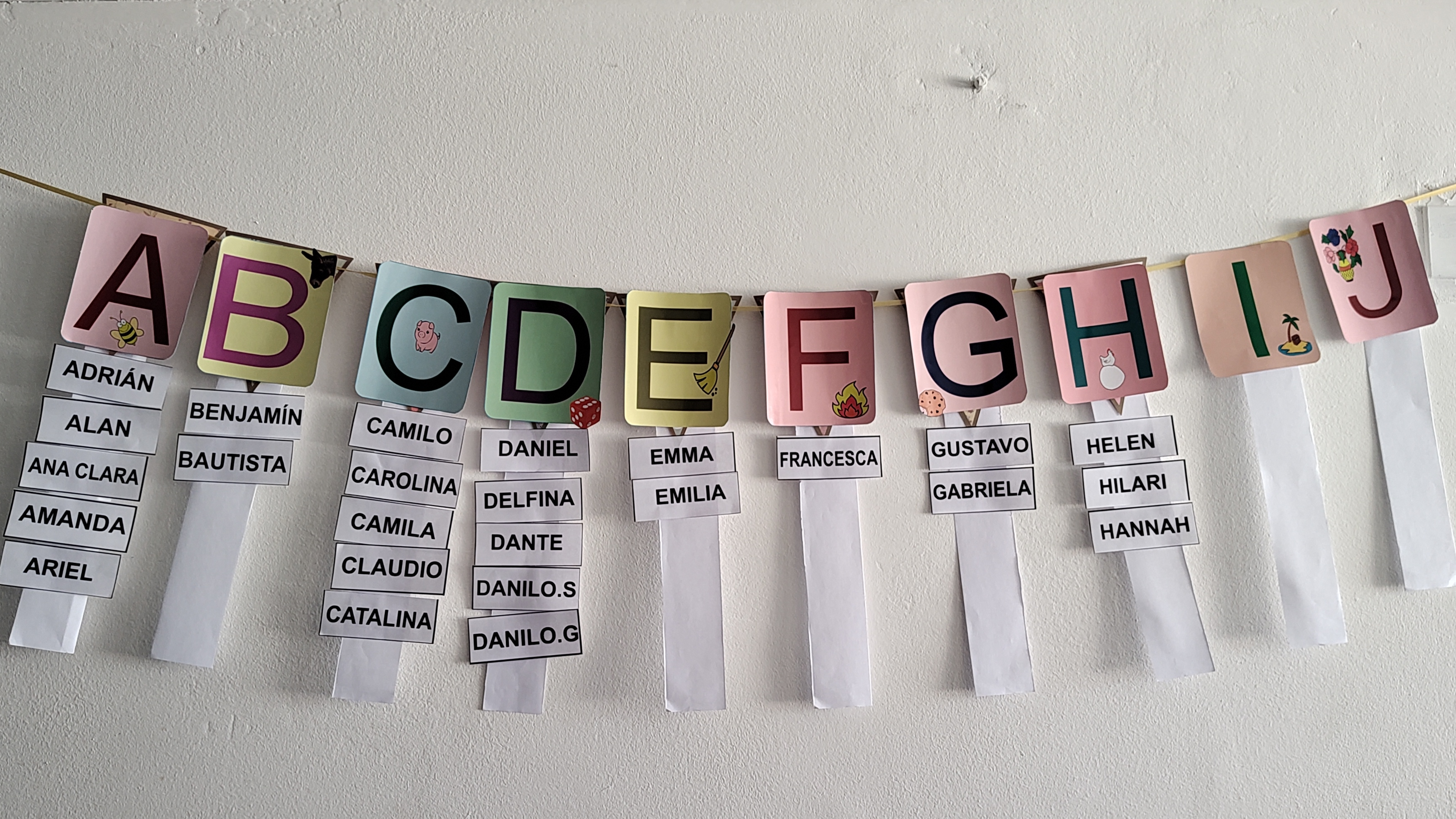 abecedario en la pared para revista