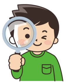 Niño buscando con lupa