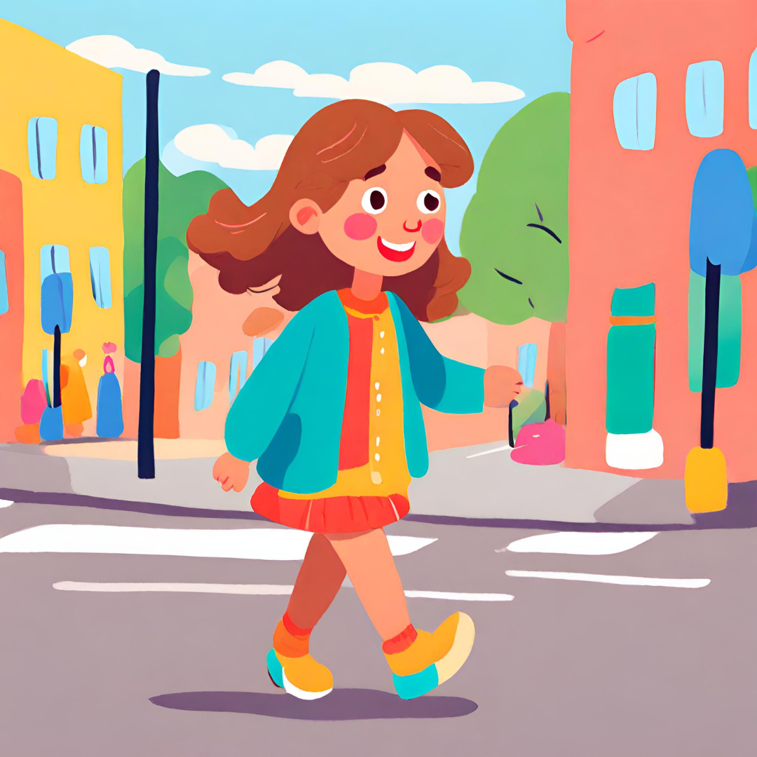 Niña caminando ediciones aula