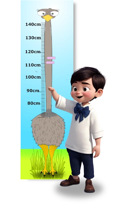 Niño midiendose en ñandusometro