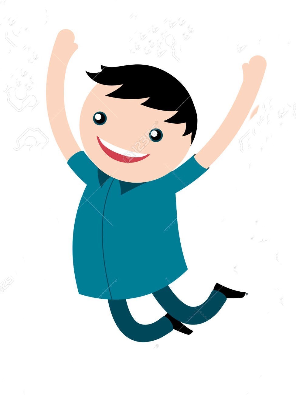 37642124 entusiasmado muchacho joven feliz saltando de alegría sonriendo mientras celebra su libertad