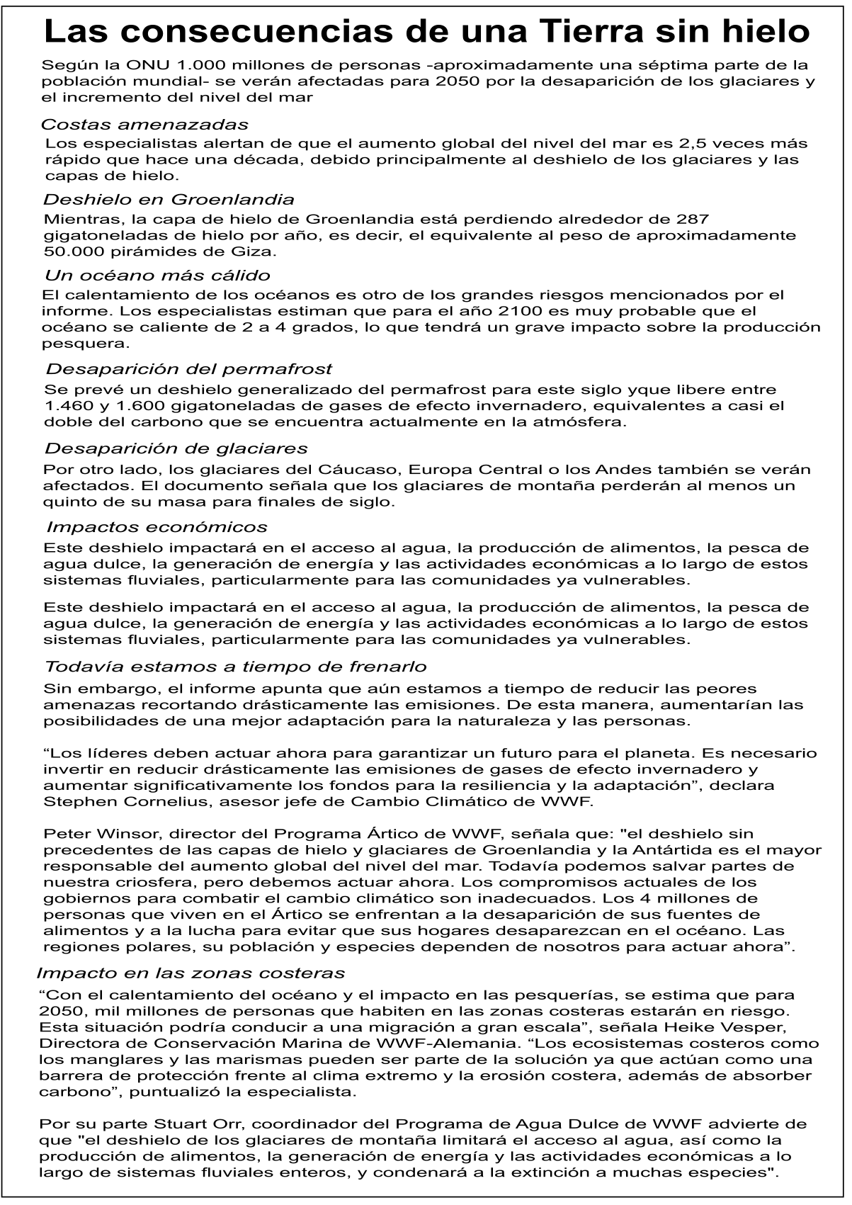 texto glaciar