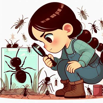 niña investigando