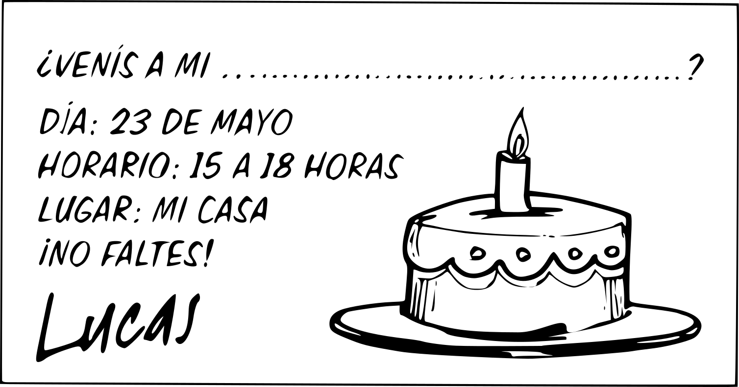 Invitacion de cumpleaños